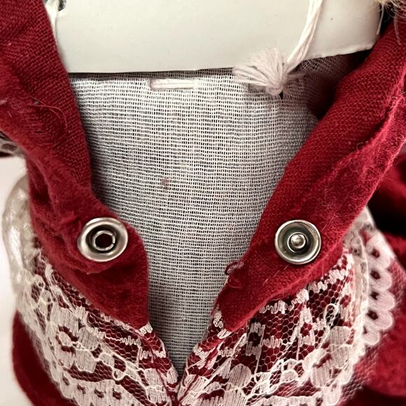 Vintage Bisque Porcelain Painted Face Christmas Doll 18" - Picture 6 of 7